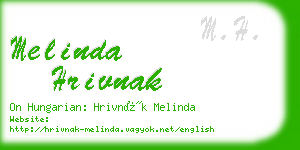 melinda hrivnak business card